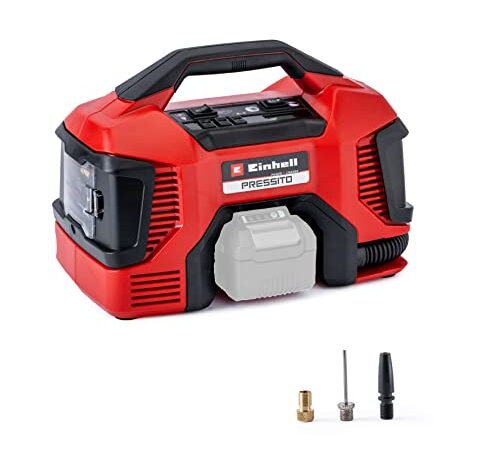 Einhell Hybrid-Kompressor PRESSITO Power X-Change (18 V, max. 11 bar, 31 cm Schlauchlänge, inkl. 3-tlg. Adapter-Set, ohne Akku)