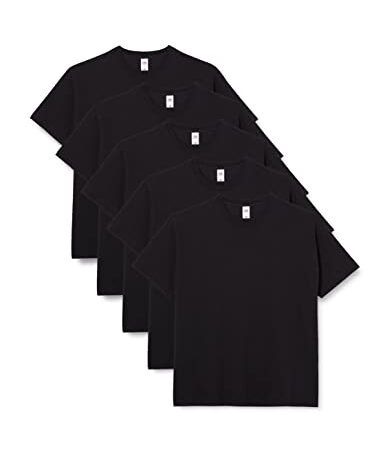 Fruit of the Loom Herren Original T. T-Shirt, Schwarz, XL (5er Pack)