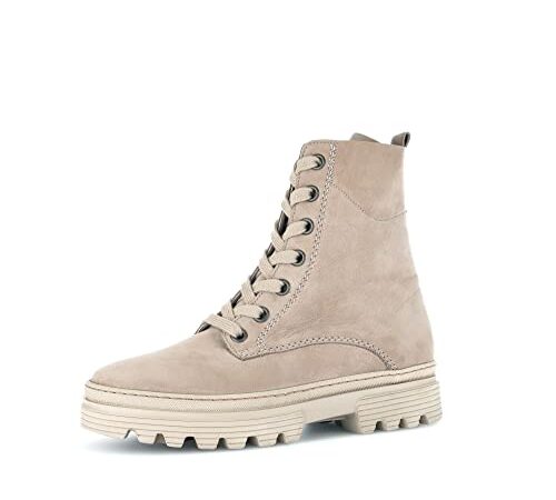 Gabor Damen Combat Boots, Frauen Stiefeletten,Wechselfußbett,Moderate Mehrweite (G),schnürstiefel,Bootee,Silk (Frottee),39 EU / 6 UK