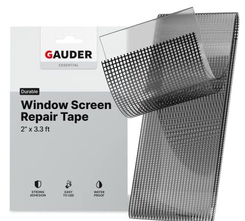 GAUDER Fliegengitter Reparatur Klebeband (50 mm x 1 m) | Insektenschutzgitter Reparatur Set | Fliegengitter Tür und Fenster