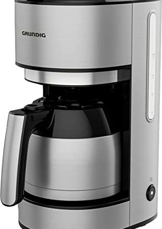 GRUNDIG KM5620T Kaffeemaschine mit Thermokanne und kraftvollen 1000 Watt, Edelstahl