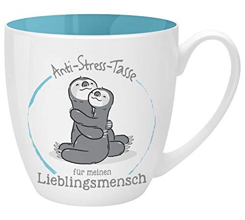Gruss und Co 46268 Anti-Stress Tasse Lieblingsmensch, 45 cl, Geschenk, Teetasse