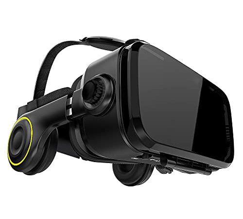 Hi-SHOCK Premium VR Brille - X4 - Gaming Brille für 3D Spaß - VR Headset mit integrierten Kopfhörern für 4,7 - 6,2 Android Smartphones - Ideal für Virtual Reality 360 Videos