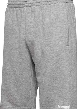 hummel Herren Shorts HMLGO Cotton Bermuda, Grau Melange, XL, 203533-2006