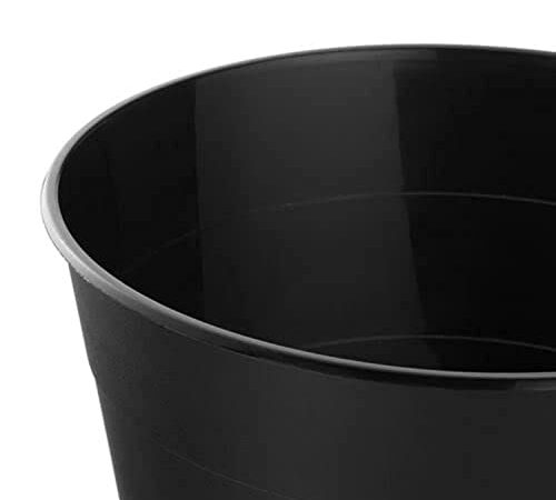 IKEA Papierkorb"Fniss" Mülleimer aus Polypropylen - WEISS oder SCHWARZ- Durchmesser: 28 cm - Höhe: 28 cm - Inhalt: 10 l (schwarz)