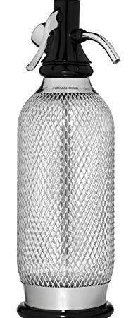 iSi 1060 Sodamaker Classic, 1,0 L, Wassersprudler für Sprudelwasser, Sprudler mit PEN-Flasche aus Edelstahlgewebe, Kohlensäure für Wasser, Sodabereiter, Barzubehör im Vintage-Look 106001 Edelstahl