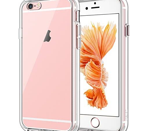 JETech Hülle für iPhone 6s und iPhone 6, Schutzhülle Anti-kratzt Transparente Rückseite (Durchsichtig)