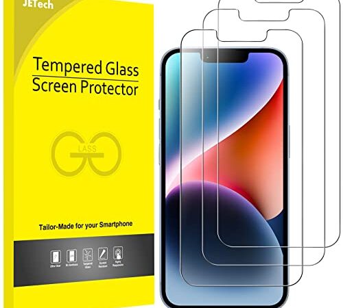 JETech Schutzfolie für iPhone 14 Plus 6,7 Zoll, Panzer Schutz Glas Folie Displayschutz, 3 Stück