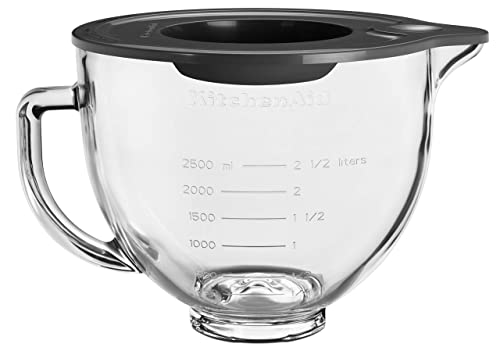 KitchenAid Glasschüssel Klar mit Griff/Silikondeckel, 4,8 L