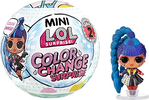LOL Surprise Mini Kollektion mit Farbwechsel - ZUFÄLLIGE AUSWAHL – Eine Kugel mit 5+ Überraschungen inkl. OMG Puppe, Puppenständer & Accessoires - Für Kinder & Sammler ab 4 Jahren