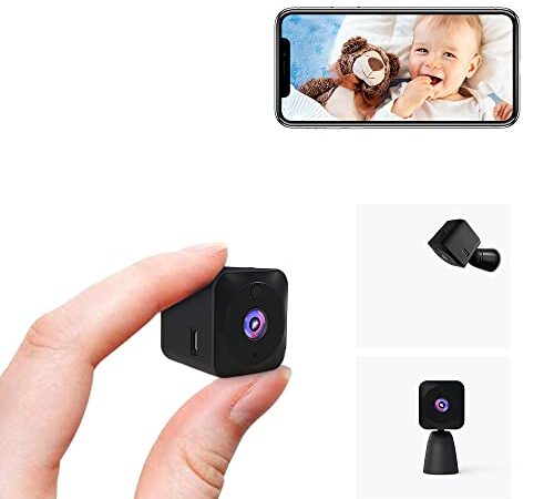 Mini Kamera 4K HD Mini Überwachungskamera Live Übertragung Handy APP Für Innen WLAN Videoüberwachung Mit Akku Kleine WiFi Babyphone sicherheitskamera Kompakte Haustierkamera Bewegungsmelder Nachtsicht