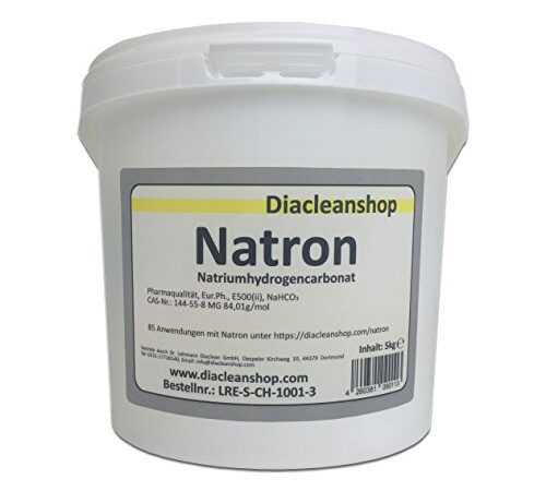 Natron 5 kg Pulver in pharmazeutischer Qualität – Natriumhydrogencarbonat (E500ii) - NaHCO3 - Backsoda - Basenbad – Hausmittel zum Backen, Reinigen, Baden, Gerüche Neutralisieren & DIY-Kosmetik