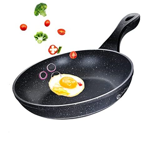Pfanne, Scheffler Pfanne 20/24/28 cm,Bratpfanne,Pfannen,beschichtete Pfanne,Pfanne Induktion mit Antihaft-Beschichtung,geeignet für alle Herdarten (28cm)