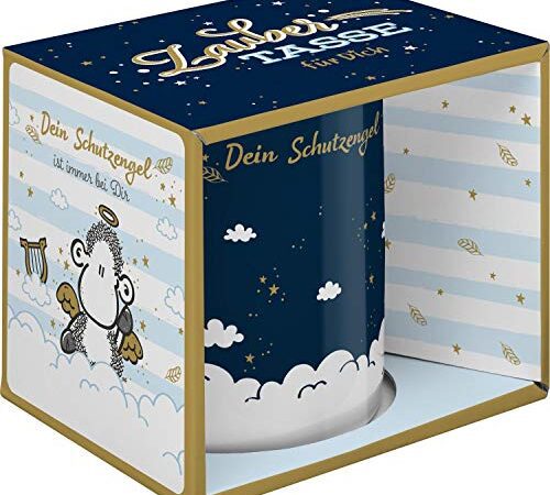 Sheepworld 47059 Zaubertasse mit Motivwechsel, Schutzengel, Porzellan, 35 cl, Geschenkbox, 1 Stück (1er Pack)