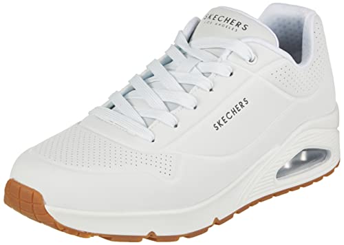 Skechers Herren Uno Stand On Air Sneaker, White Durabuck Trim, 43 EU