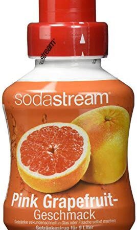 SodaStream Sirup Pink Grapefruit, Ergiebigkeit: 1x Flasche ergibt 9 Liter Fertiggetränk, Sekundenschnell zubereitet und immer frisch, 375 ml,