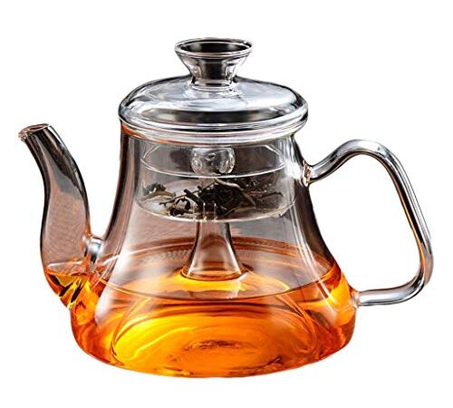 Teekanne Glas dämpfende hoher Temperatur gedämpfte Tee gekocht kochendes Wasser gesund Topf Filter LCSHAN (Capacity : A Single Pot (Send 4 Cups))