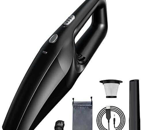 TEMOLA Autostaubsauger Handstaubsauger, Handstaubsauger Akku Mit HEPA Filter, Auto Staubsauger Kabellos Akku Handsauger Kabellos Für Auto Zuhause Tierhaare Wohnmobil