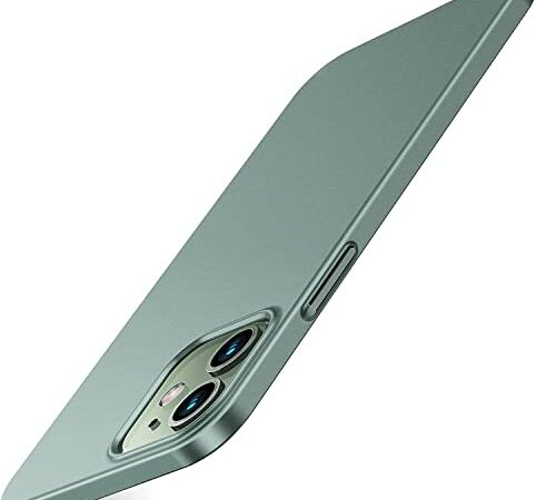 TORRAS [Dünnes Meisterwerk für iPhone 12 Mini Hülle Mit (2 Schutzglas) Extrem Stoßfest Unzerstörbare Handyhülle iPhone 12 Mini Gute Kratzfest Stilvolle Aussehen Hülle iPhone 12 Mini Case Nachtgrün…