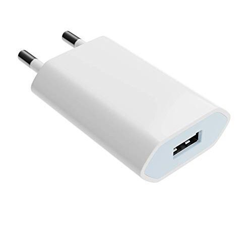 USB Netzteil - Ladegerät - Steckdosenadapter - Stecker 5V-1A Universal – Kompatibel mit Handy,Kamera,Tablets, MP3 usw. (Weiß)