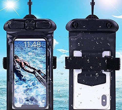 Vaxson Hülle, kompatibel mit Samsung Galaxy J6+ SM-J610FN/SM-J610G/SM-J610G/SM-J610G J6 Plus, Schwarz wasserdichte Tasche Handyhülle Waterproof Case [Nicht Displayschutzfolie Schutzfolie ]