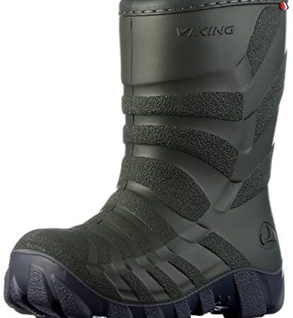 Viking Unisex Baby Ultra 2.0 Schneestiefel, Mossgreen Grey, 25 EU