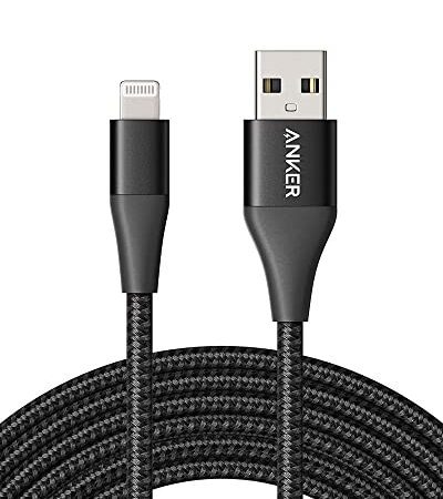 Anker 551 USB A auf Lightning Ladekabel (3m), MFi zertifiziert iPhone Kabel, Geeignet für iPhone iPhone 13 13 Pro 12 Pro Max 12 11 X XS XR 8 Plus und mehr (Schwarz)