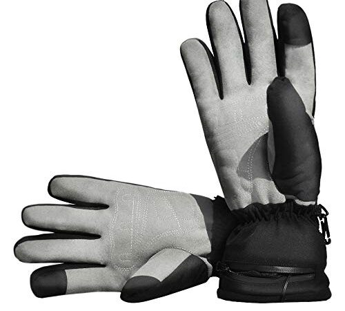 AROMA SEASON Beheizbare Handschuhe für Herren Damen, Winter Raynauds Krankheit Wasserdicht & Winddicht Arbeitshandschuhe Motorrad Jagd Angeln Reiten