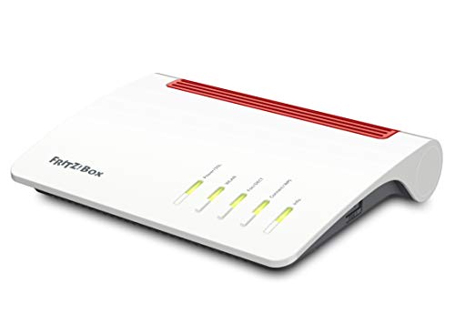 AVM FRITZ!Box 7590 WLAN AC+N Router (DSL/VDSL,1.733 MBit/s (5GHz) & 800 MBit/s (2,4 GHz), bis zu 300 MBit/s mit VDSL-Supervectoring 35b, WLAN Mesh, DECT-Basis, geeignet für Österreich/Schweiz), weiß