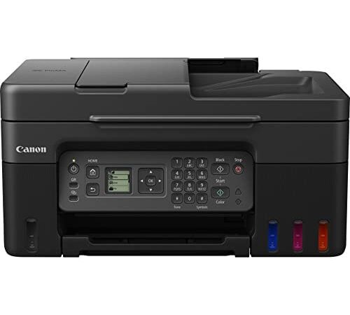 Canon PIXMA G4570 MegaTank 4in1 Multifunktionsgerät DIN A4 (Scanner, Kopierer, Drucker, Fax, ADF, Farbtintenstrahldrucker, USB, WLAN, Print App, Cloud, LC Display), schwarz/grau