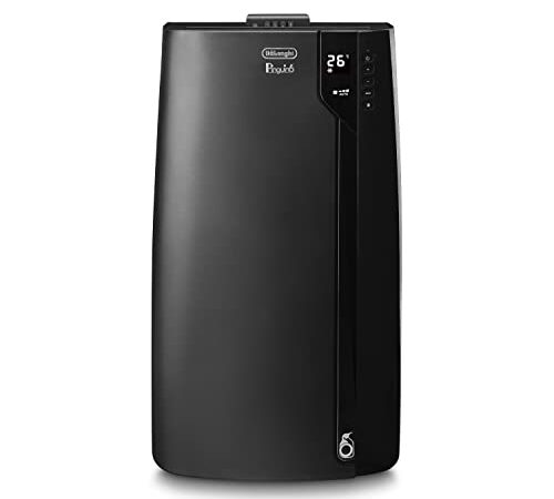 De'Longhi Pinguino PAC EX120 Silent mobiles Klimagerät mit Abluftschlauch, Klimaanlage für Räume bis 110 m³, Luftentfeuchter, Ventilationsfunktion, 24h-Timer, Schwarz