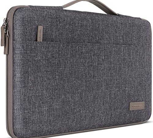 DOMISO 17 Zoll Wasserdicht Laptophülle Laptop Sleeve Case Notebook Hülle Tasche für 17.3" HP Pavilion 17/MSI GS73VR Stealth Pro/Alienware 17/Dell Inspiron/Lenovo ideapad/ASUS/Acer/HP,Dunkelgrau