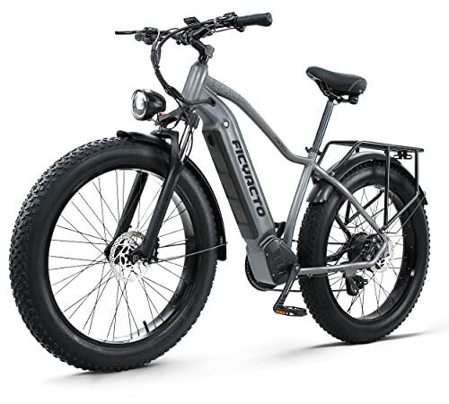 Ficyacto Elektrofahrrad 26 Zoll Pedelec E-Mountainbike E-Bike Herren Damen mit 48V18AH Akku,Shimano 8 Gang,Doppelscheibenbremse (RX50)
