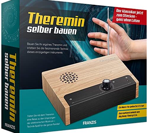 FRANZIS 67105 - Theremin selber bauen - Bausatz ohne Löten - selbst das kultige Musik-Instrument bauen und spielen inkl. Theremin Platine, Lautsprecher u.v.m.