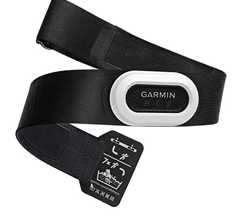 Garmin HRM-Pro Plus – Premium Brustgurt zur Aufzeichnung von Herzfrequenz- und Laufeffizienzwerten wie Schrittfrequenz & Bodenkontaktzeit, Laufband, ANT+ & Bluetooth Technologie, Schwarz