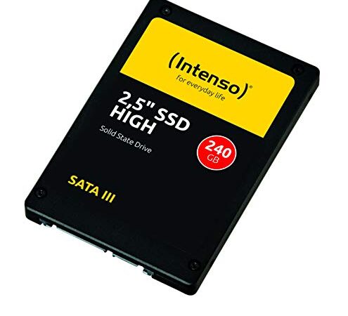 Intenso Interne 2,5" SSD SATA III High, 240 GB, 520 MB/Sekunden, Schwarz
