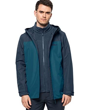 Jack Wolfskin Herren Taubenberg 3in1 Jkt M Jacket, Blue Coral, M EU