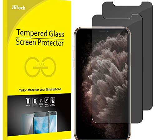 JETech Sichtschutz fur iPhone 11 Pro, iPhone XS und iPhone X 5,8", Anti-Spähen Privatsphäre Gehärtetem Blickschutzfolie, 2 Stück