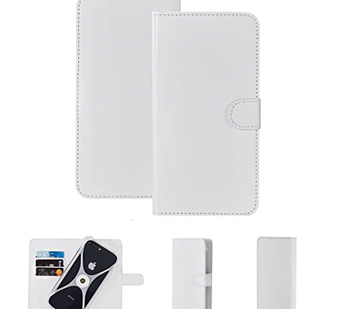 K-S-Trade Schutz Hülle Für Xiaomi Mi 9T Pro Handy Hülle Schutz Hülle Kompatibel Mit Xiaomi Mi 9T Pro Cover Case Bookstyle Bumper Weiß 1x