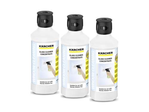 Karcher Fenstersauger Glasreinigung Oberflächenglanz Konzentrat Lösung (3 Stück), farblos, 1, 1500