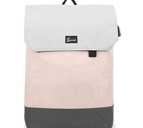 LOVEVOOK Rucksack Damen Elegant Daypack Wasserdichter Tagesrucksack mit Laptopfach 15,6 Zoll & Anti Diebstahl Tasche für Ausflüge, Uni, Schule u. Büro Rosa