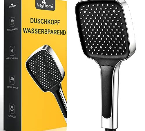 Magichome Duschkopf ,Duschbrause Regendusche ,wassersparend Duschkopf mit Druckerhöhung für höher Wasserdruck, Handbrause Duschkopf Regendusche mit 3 Strahlarten