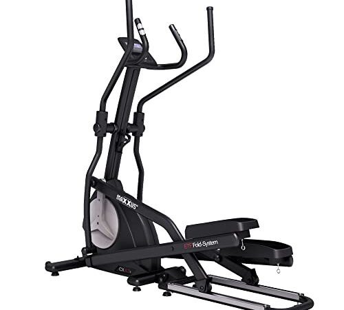 MAXXUS Crosstrainer CX 4.3f - Klappbar, Für Zuhause, mit Magnetbremssystem, LCD Display, Pulsmesser, 24 kg Schwungmasse, 16 Widerstandsstufen, 12 Programme - Ellipsentrainer, Elliptischer Heimtrainer
