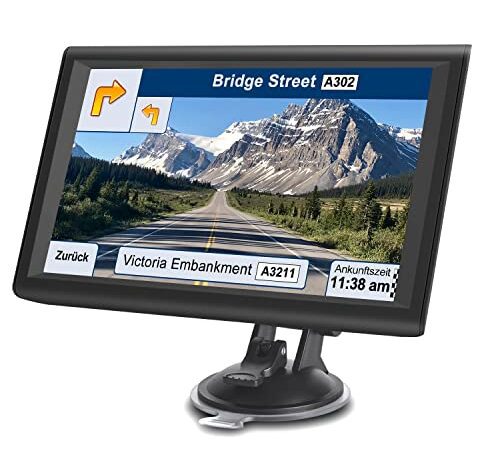 Navigationsgerät 9 Zoll Touchscreen GPS Navi Auto Navigation für LKW PKW KFZ Aonerex Navigationsystem mit Lebenslang Kostenloses Kartenupdate Blitzerwarnung Sprachführung 52 Karten für Europa