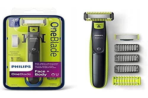 Philips OneBlade QP2620/20 Rasierer, Bartschneider, Körperhaartrimmer abwaschbar hellgrün, Dunkelg, 1 g, Schwarz