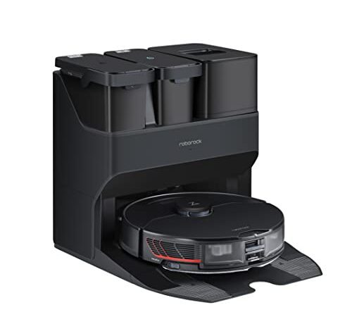 roborock S7 MaxV Ultra Saug- & Wischroboter mit automatisch selbstreinigende Entleerungs- & Auffüllstation (5100Pa, 3D-AI-Hindernisvermeidung, Schallvibrations-Wischsystem, App-/Sprachsteuerung)