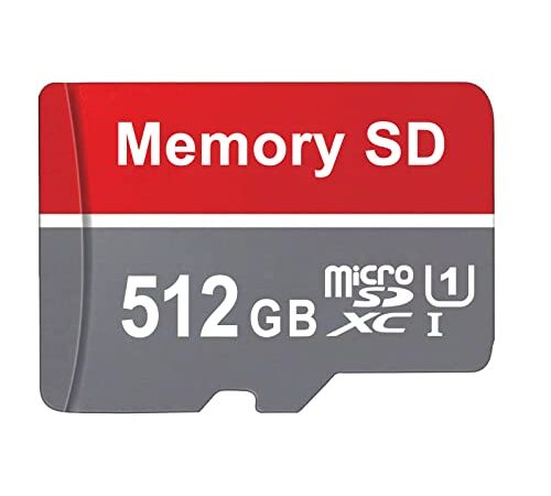 Ruoray Micro SD Karte 512GB SD ​Speicherkarte Mini Micro SD 512GB Memory Card wasserdichte Micro SD Card Mini Speicher für Smartphone, Switch, Tablet, Camera