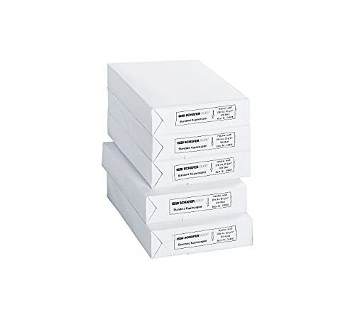 SCHÄFER SHOP Kopierpapier A4 - 80g/m² Papier - Druckerpapier Laserpapier Inkjetpapier Faxpapier - 2500 Blatt, weiß