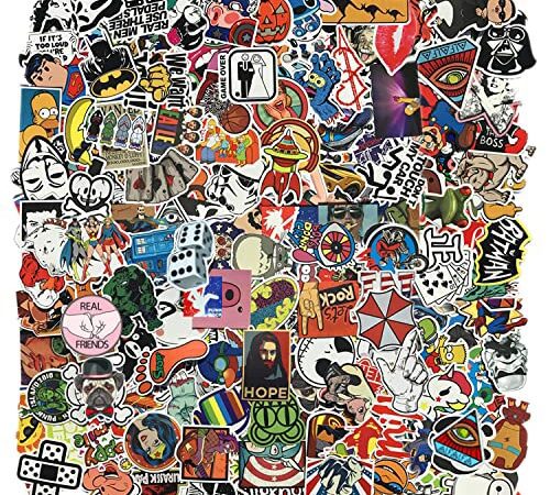 Zelbuck Sticker Pack 300 Stücke Fahrrad Auto Aufkleber Set Wasserdicht Vinyl Graffiti Sticker für Auto Motorräder Fahrrad Skateboard Gepäck Laptop Aufkleber MacBook iPad Erwachsene Teenager