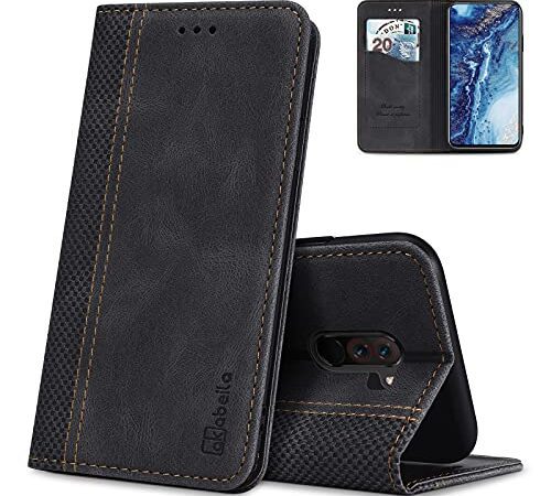 AKABEILA Hülle für Xiaomi Pocophone F1 Handyhülle PU Leder Flip Case Ständer Brieftasche Schutzhülle Klapphülle Tasche Case mit [Kartenfach] [Standfunktion] [Magnetisch]